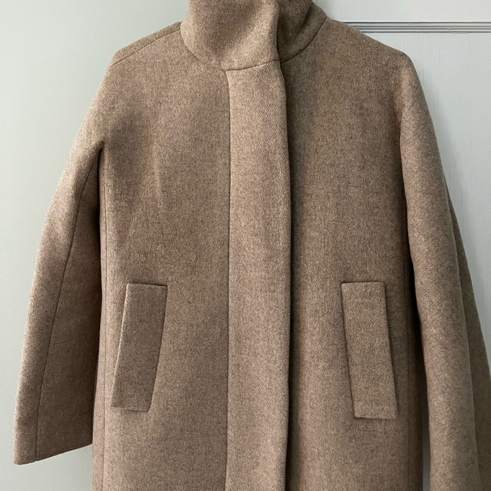 J. Crew Cocoon Coat in Italian Stadium Cloth